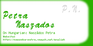 petra naszados business card